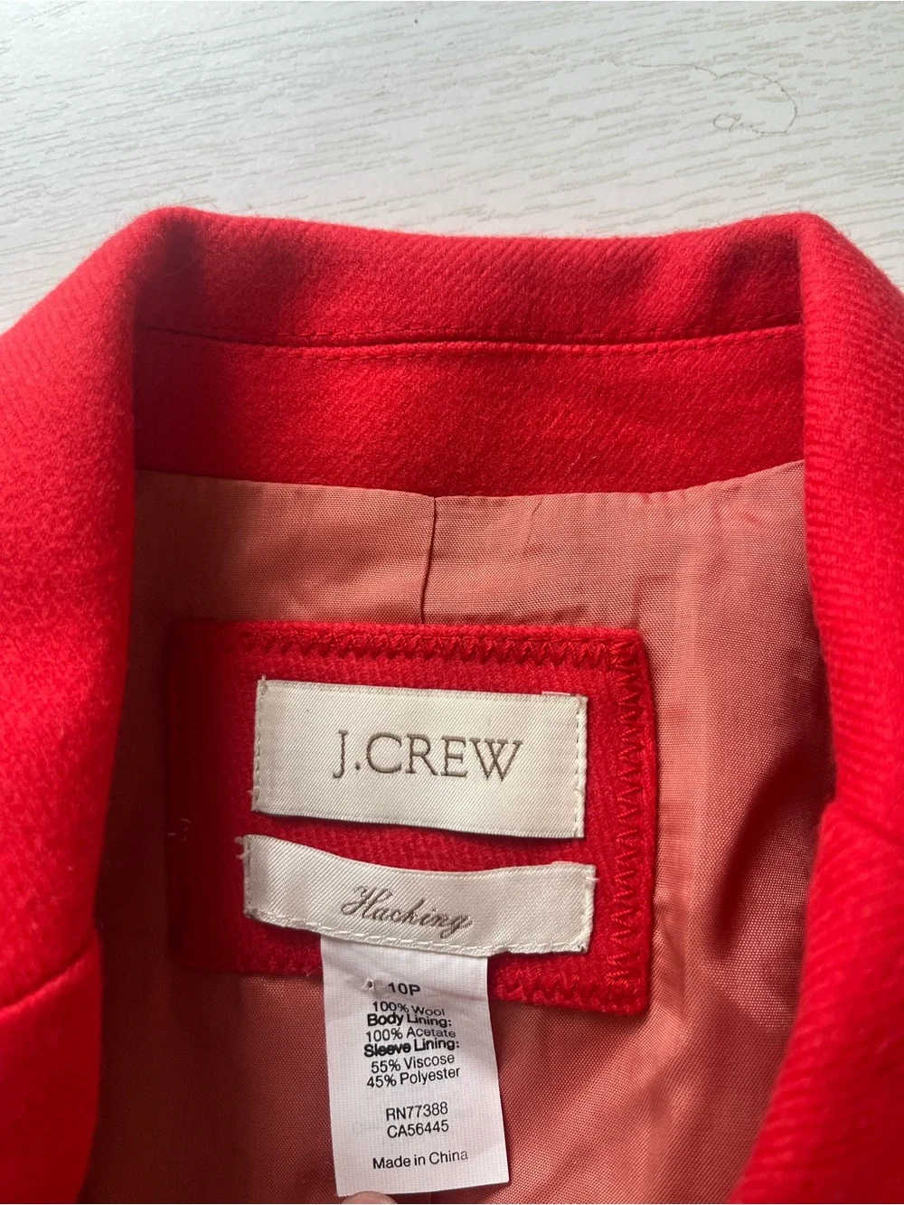 J. Crew Ha.cking Double Serge Wool Blazer Jacket Size 8P